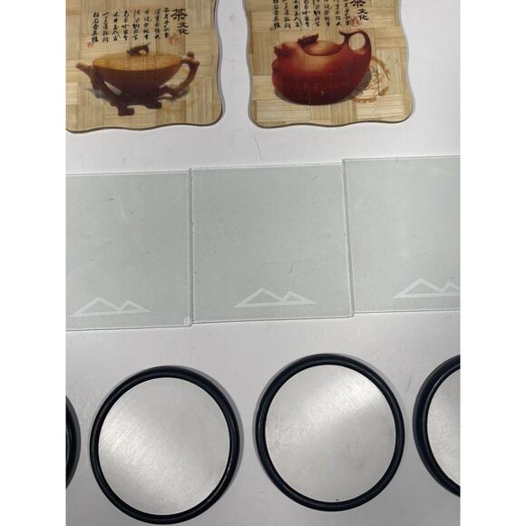 Set Of 31 Drink Coasters Glass / Round / Japanese /beer / Crystal Vintage RARE - Picture 4 of 12